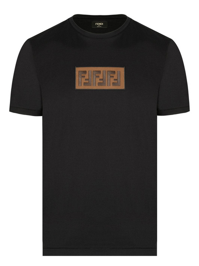 Fendi FF Chest Panel Logo T-shirt in zwart