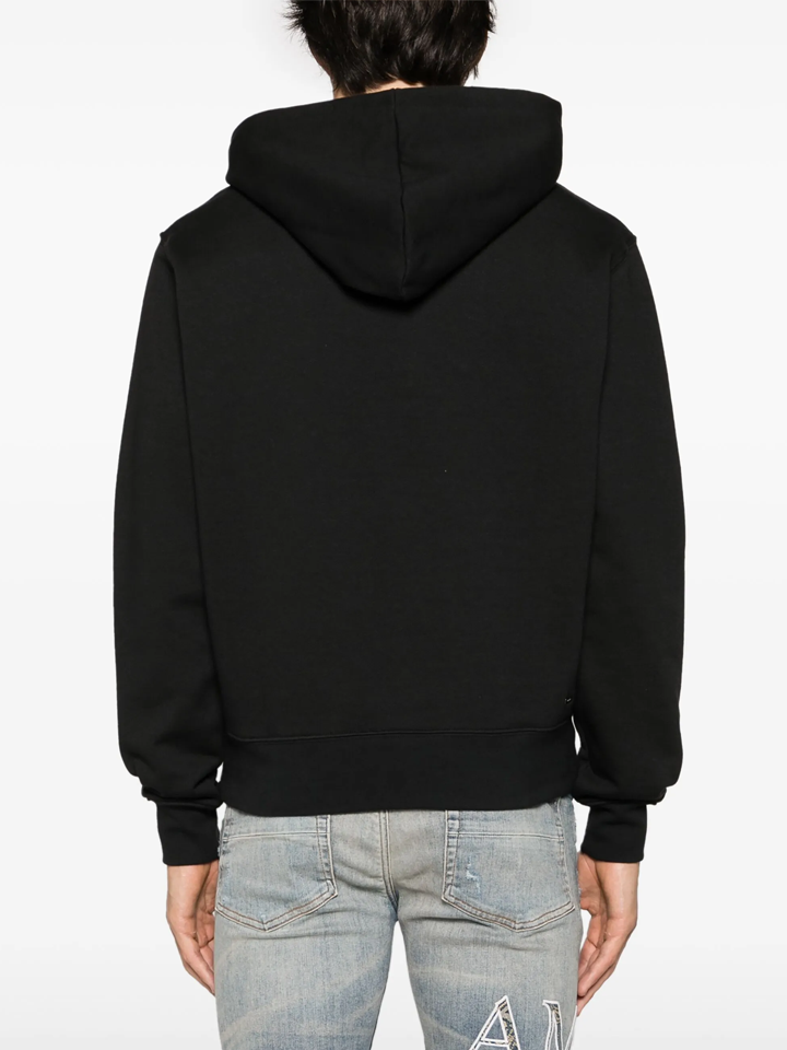 Amiri Staggered Logo Hoodie in Zwart