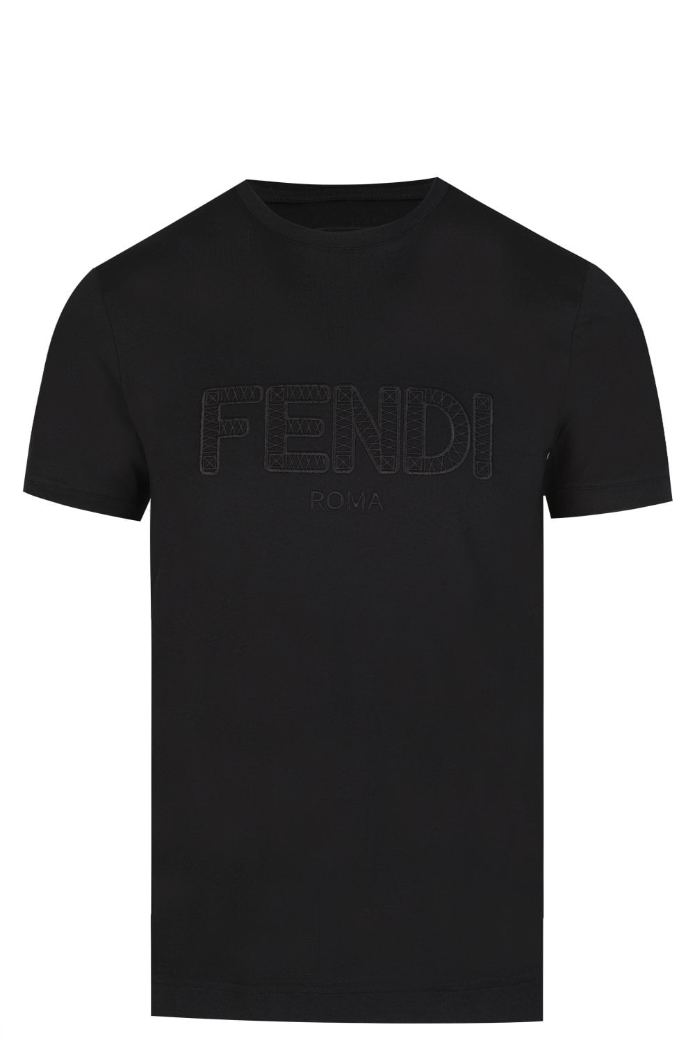 Fendi Zig-Zag Logo T-shirt in Zwart