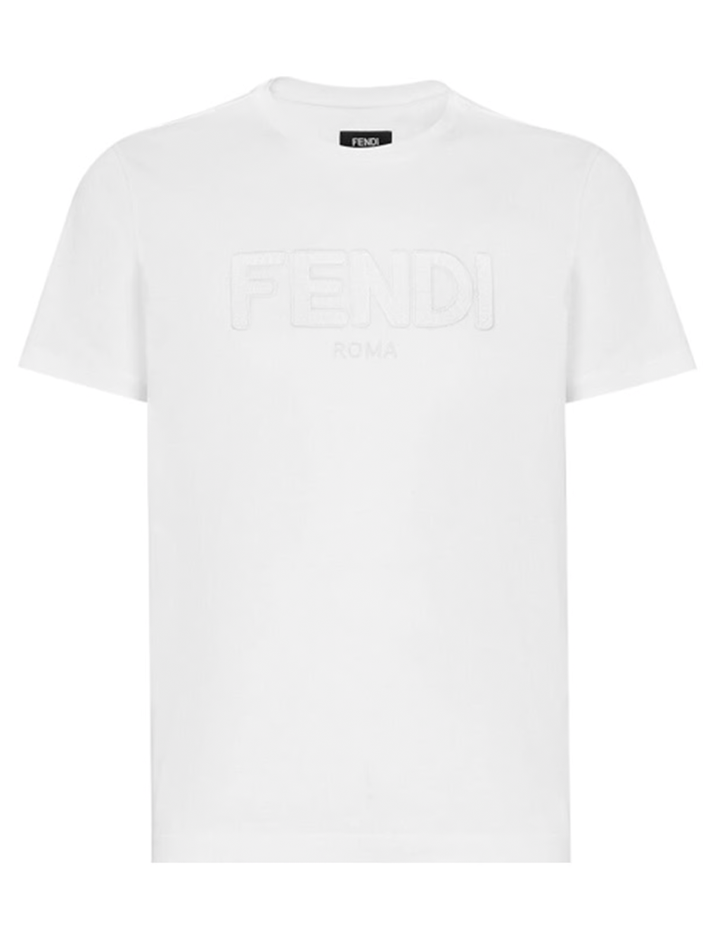 Fendi T-shirt met zigzaglogo in wit