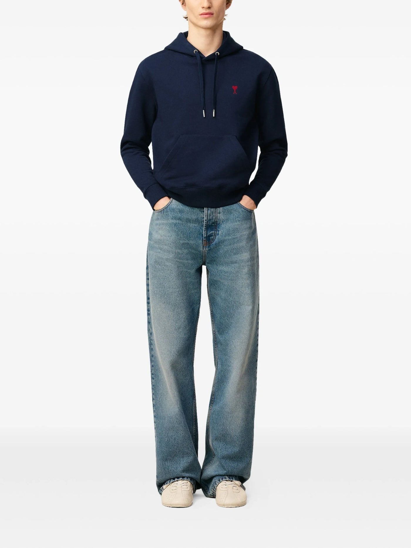 Ami Paris de Coeur hoodie in marineblauw