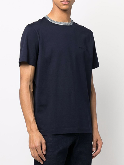 Missoni geborduurd logo T-shirt in marineblauw