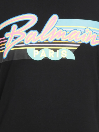 Balmain Retro Logo T-shirt in Zwart