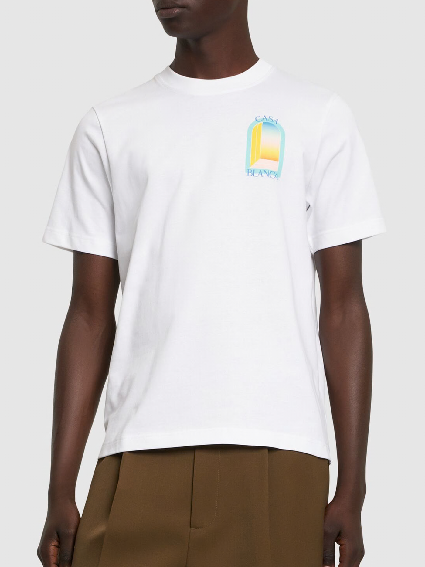 Casablanca L'Arche Colore bedrukt T-shirt in wit