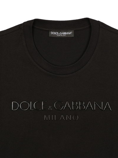 Dolce &amp; Gabbana Zwart Sicilië Logo Bedrukt T-shirt in Zwart