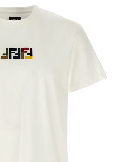 Fendi Triple FF Logo T-Shirt in White