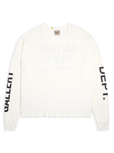 Gallery Dept Long Sleeve Thermal T-Shirt in Cream