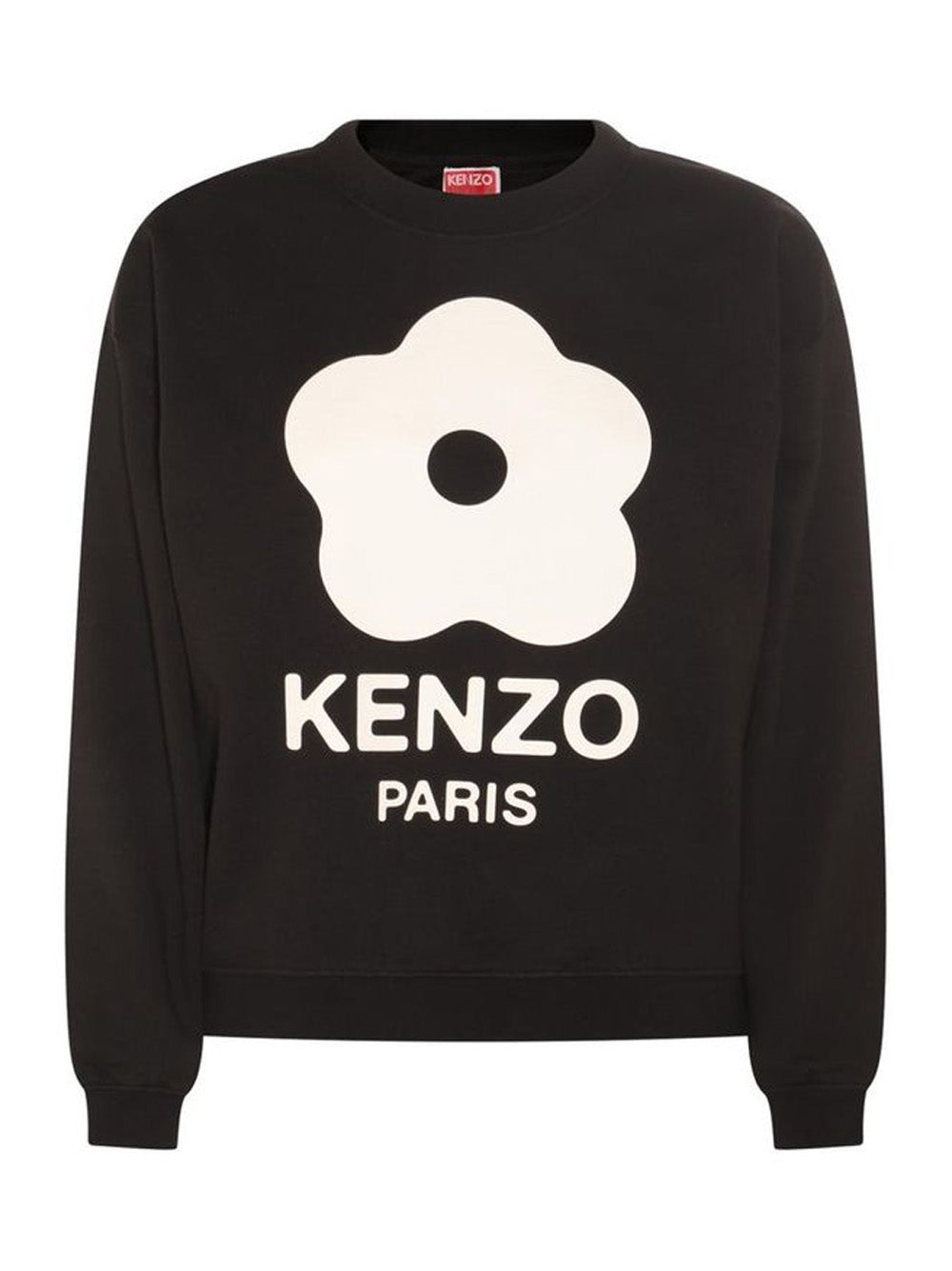 Kenzo White Boke Flower Printed Sweatshirt in Black