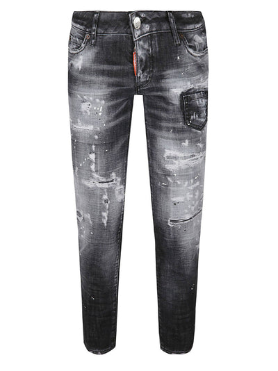 Dsquared2 Special Delivery gescheurde jeans in zwart