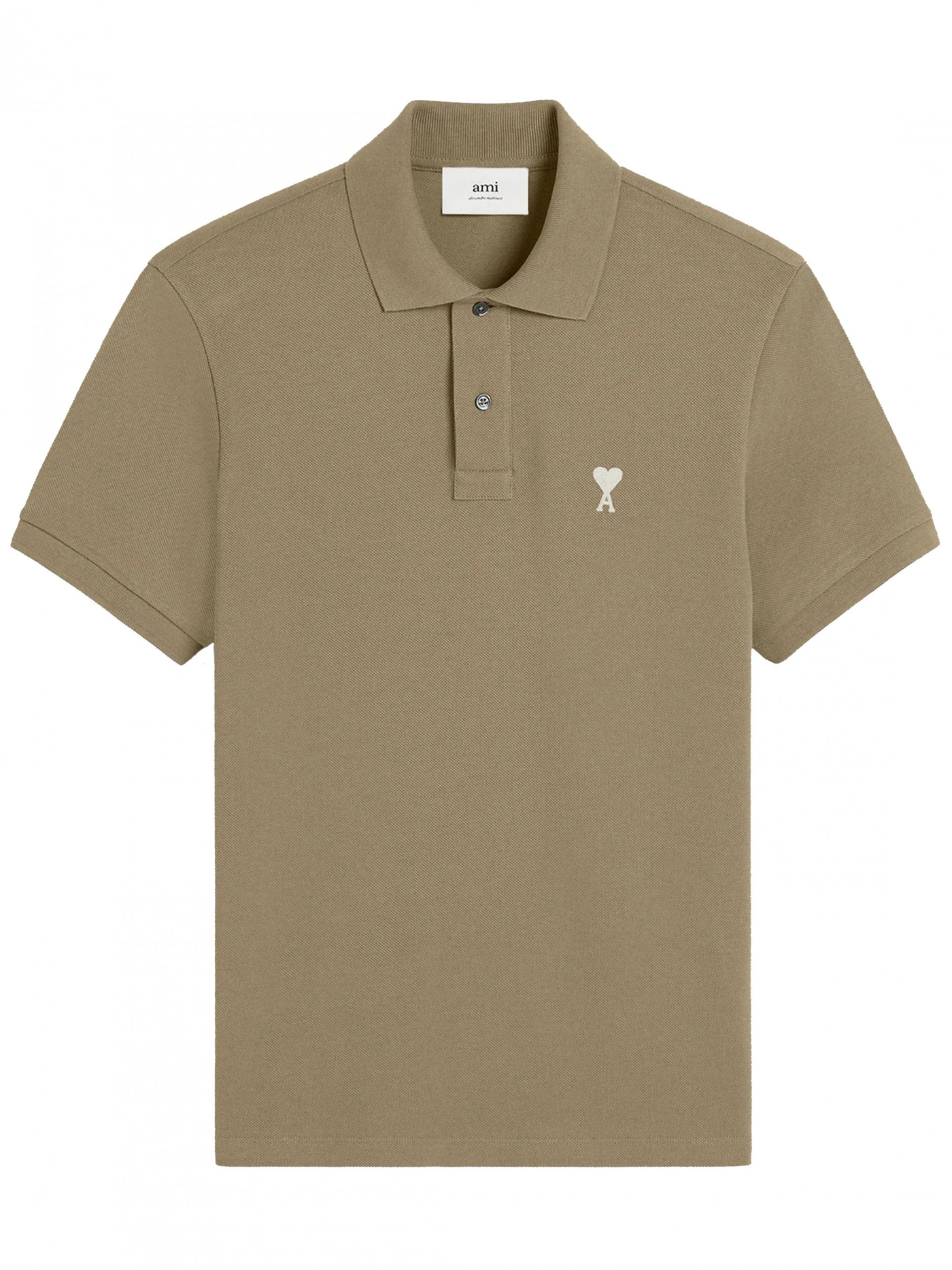 AMI Paris 'Ami De Coeur' poloshirt in groen