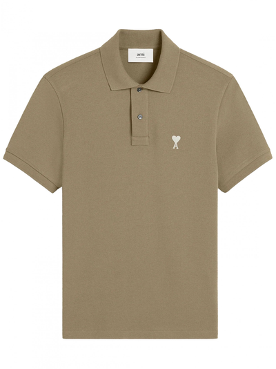 AMI Paris 'Ami De Coeur' poloshirt in groen