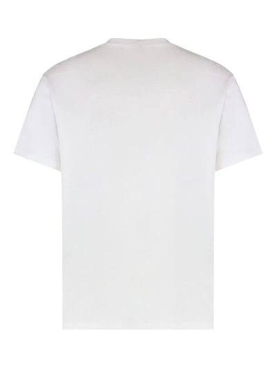 Alexander McQueen Flocked Logo T-shirt in het wit