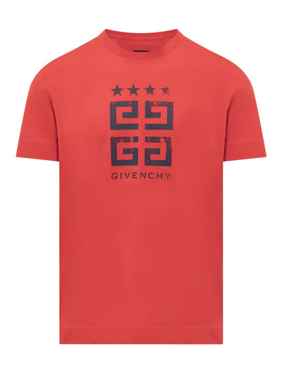 Givenchy 4G Stars Slim Fit T-Shirt in Red