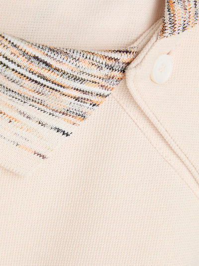 Missoni gestreept poloshirt met kraag in beige