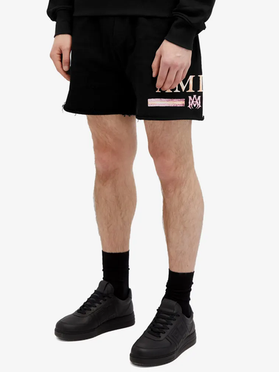 Amiri MA Watercolour Bar Shorts in Zwart