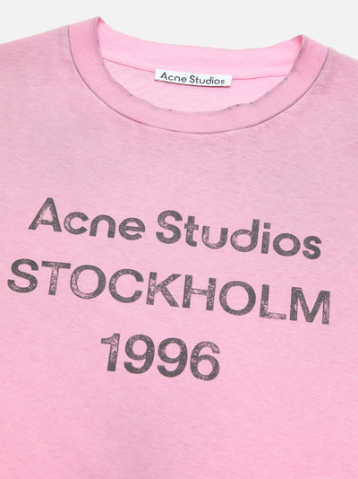 Acne Studios Stockholm Logo T-Shirt in Pink