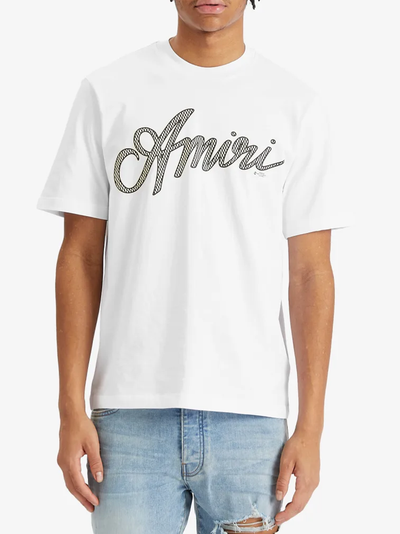 Amiri Script Logo T-shirt in het wit