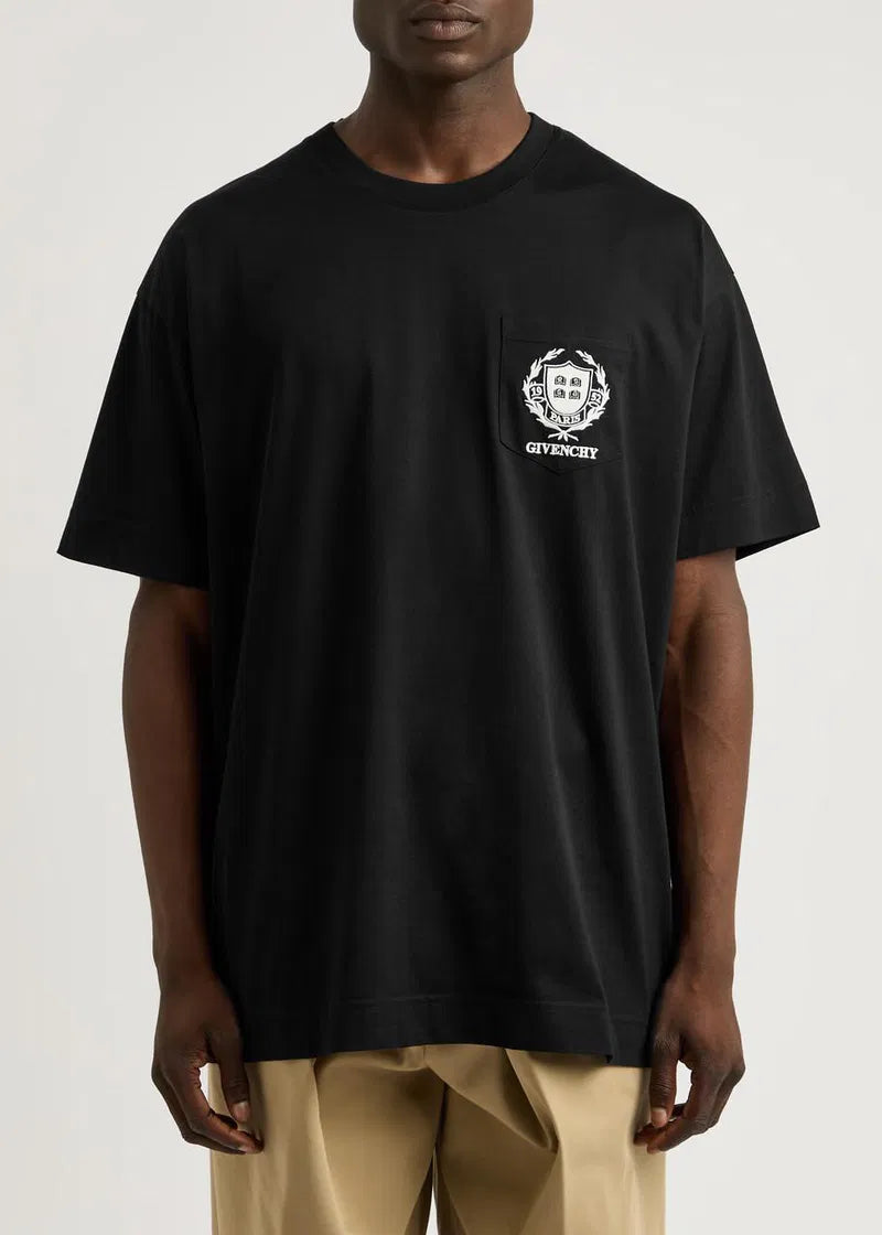 Givenchy Crest Logo T-shirt in zwart