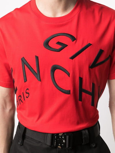 Givenchy Refracted geborduurd logo oversized T-shirt in rood