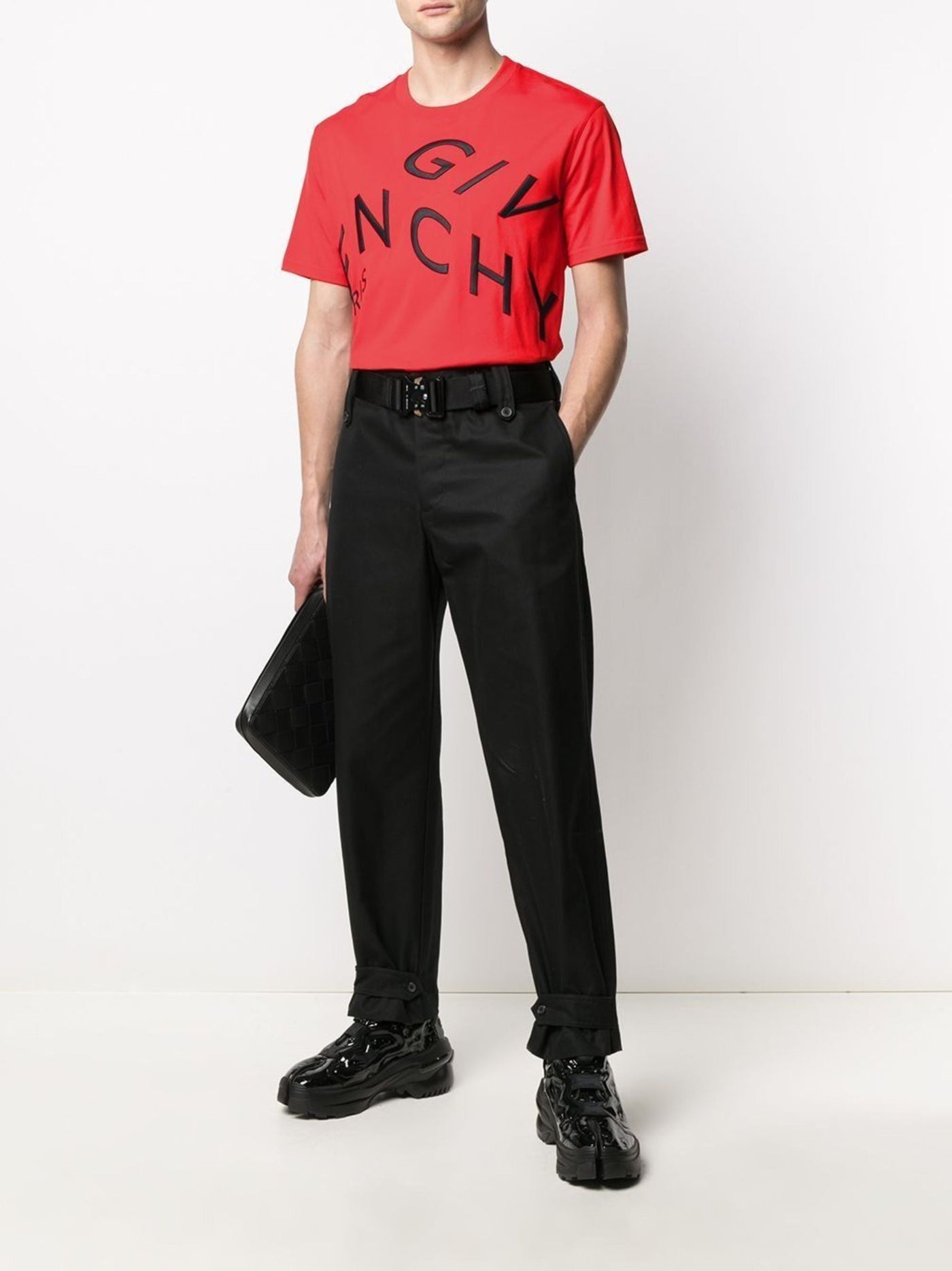 Givenchy Refracted geborduurd logo oversized T-shirt in rood