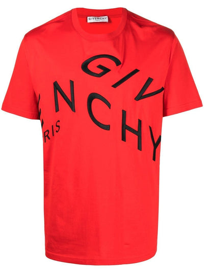 Givenchy Refracted geborduurd logo oversized T-shirt in rood