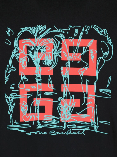 Givenchy geborduurd 4G-logoprint T-shirt in zwart