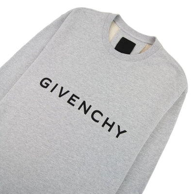 Givenchy Archetype slim-fit sweatshirt in lichtgrijs fleece