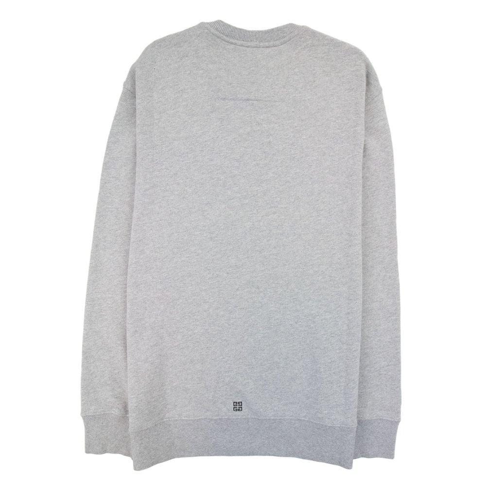 Givenchy Archetype slim-fit sweatshirt in lichtgrijs fleece