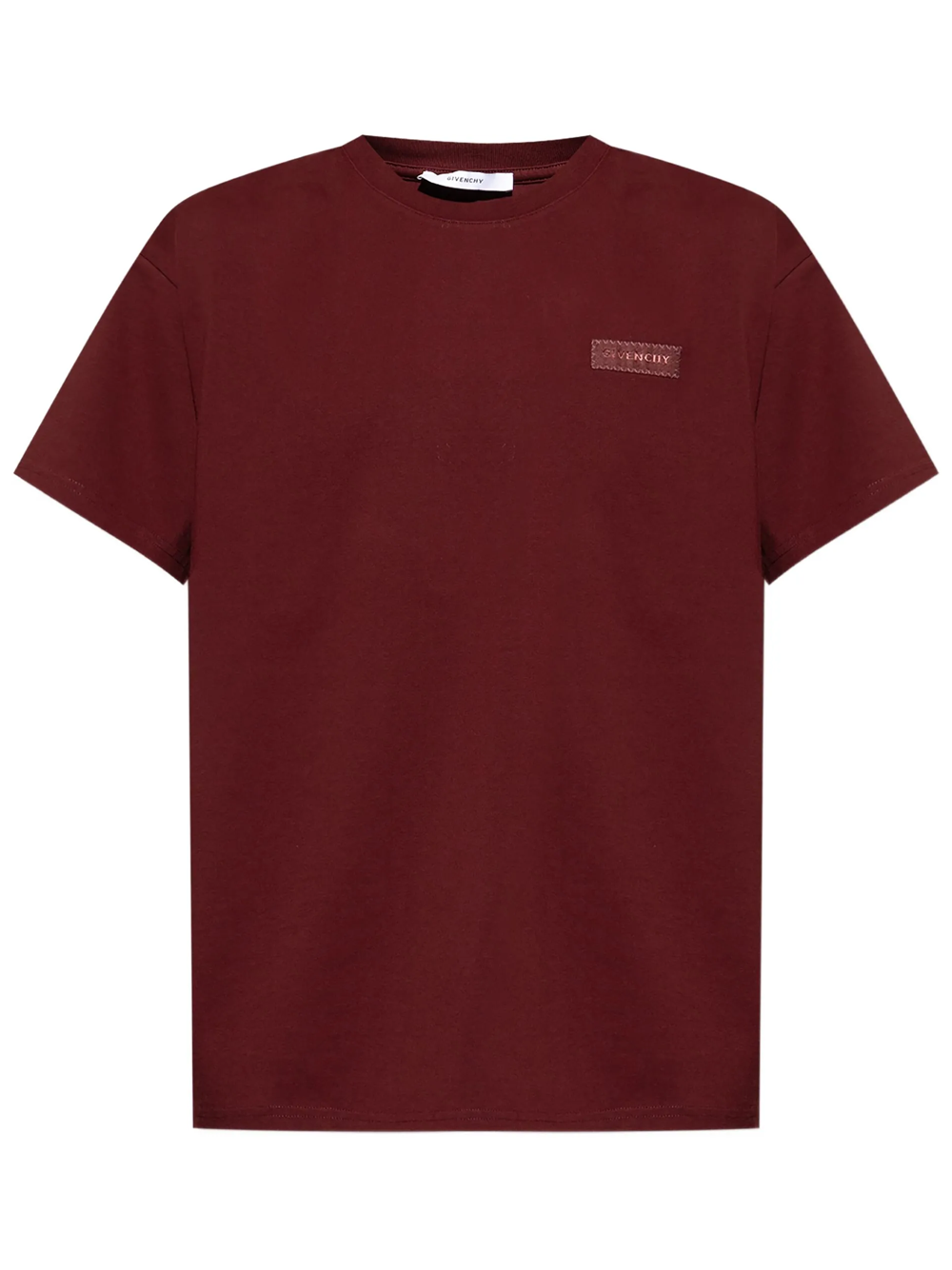 Givenchy Logo Patch T-shirt in bordeauxrood