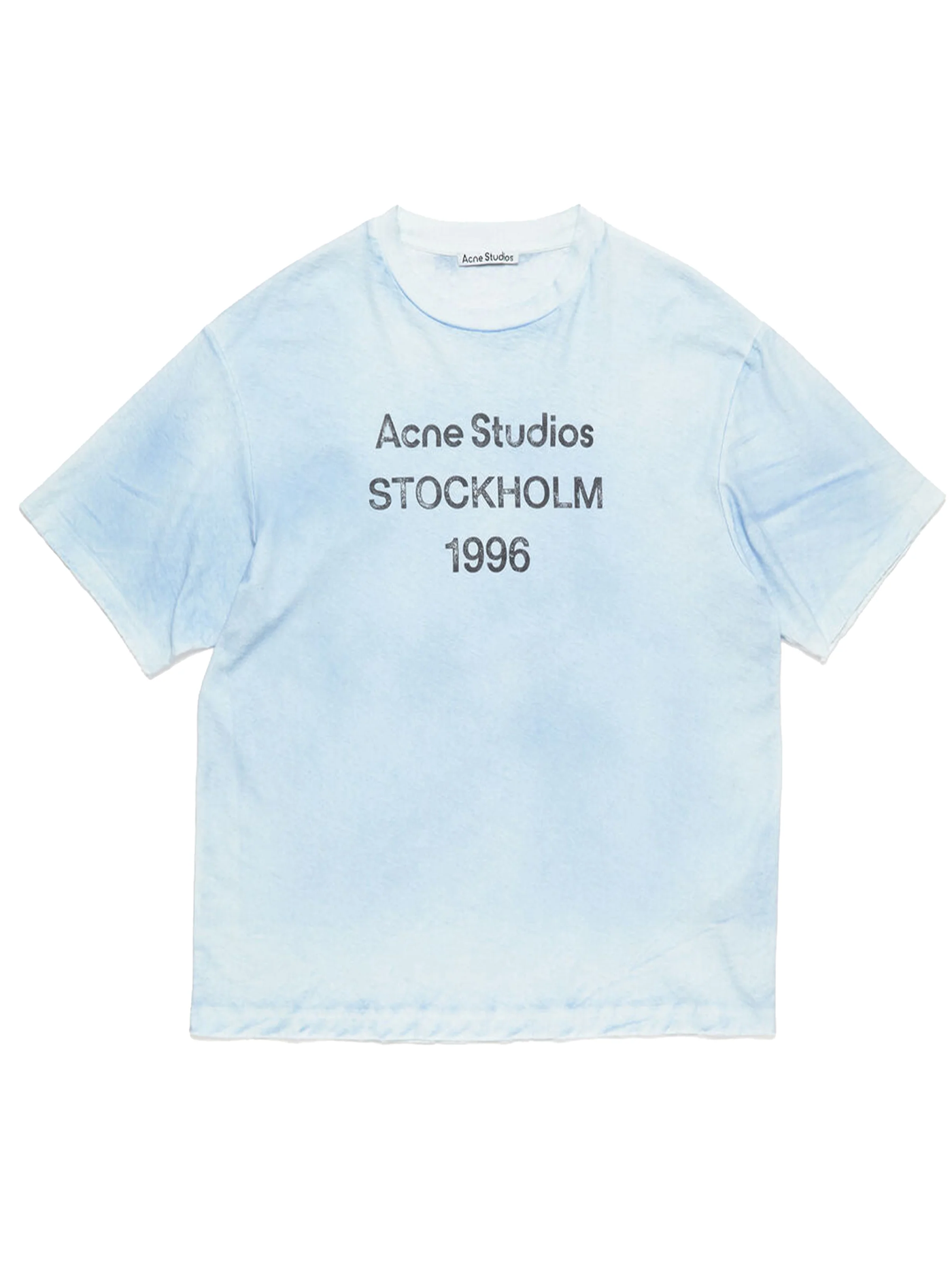 Acne Studios Stockholm Logo T-Shirt in 'Dusty Blue'