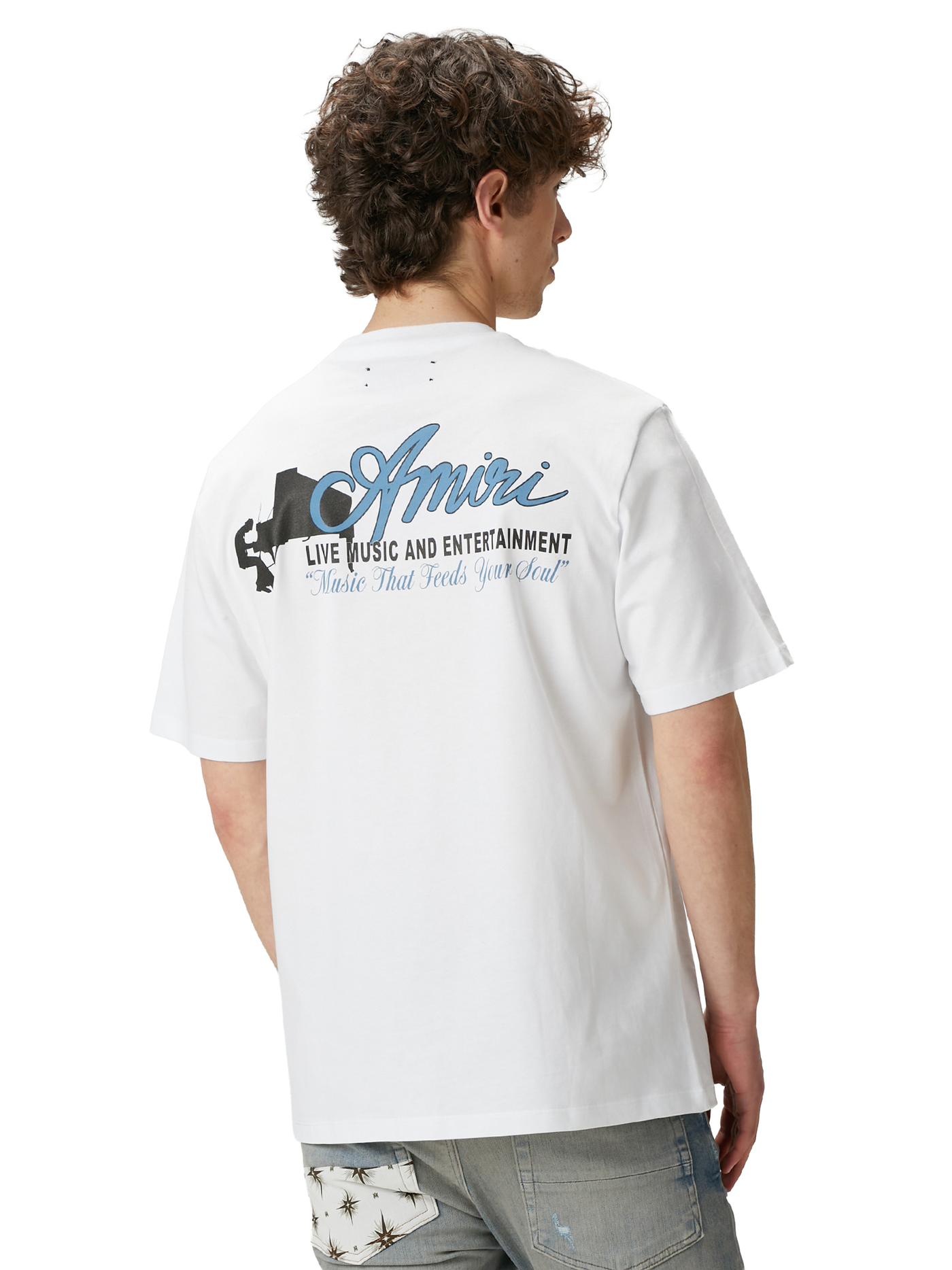 Amiri Jazz Band T-shirt in wit