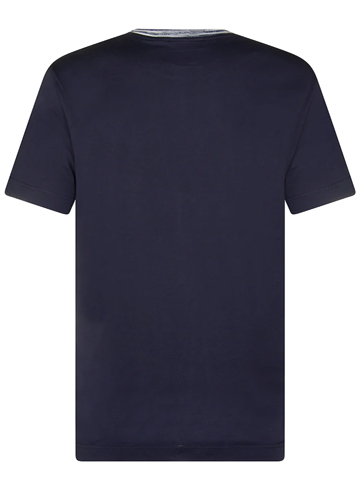 Missoni geborduurd logo T-shirt in marineblauw
