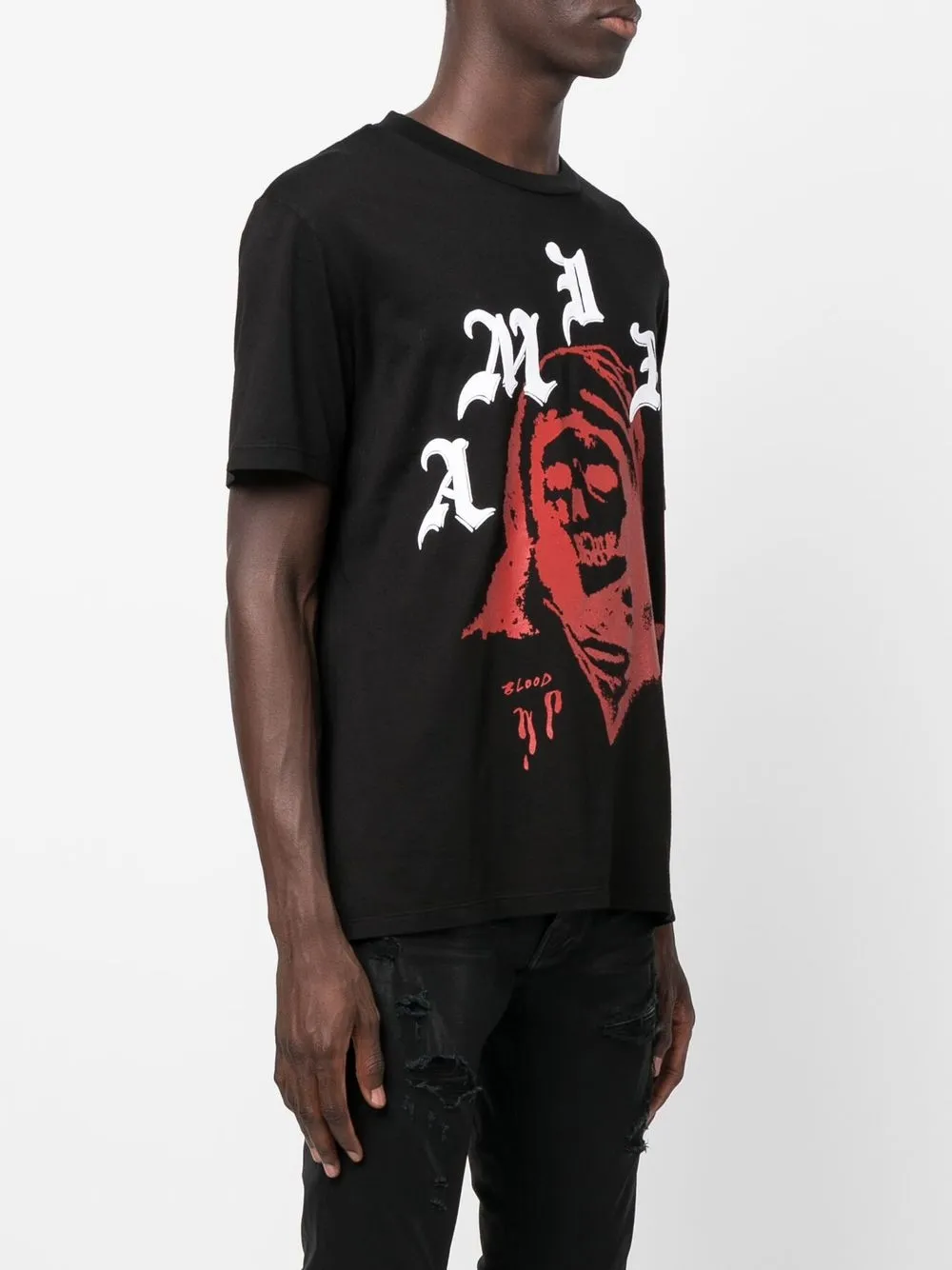 Amiri Wes Lang Solar Kings T-shirts in het zwart