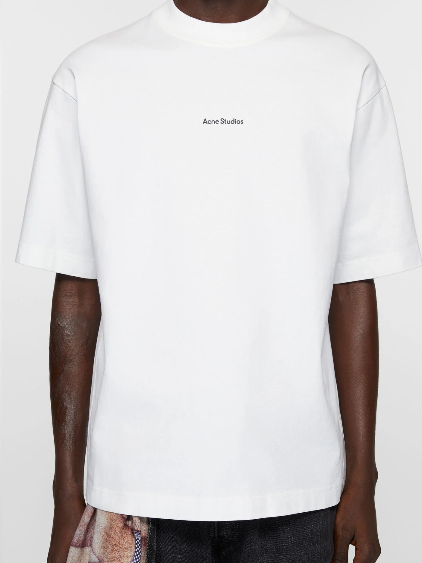 Acne Studios Stamp Logo T-shirt in het wit