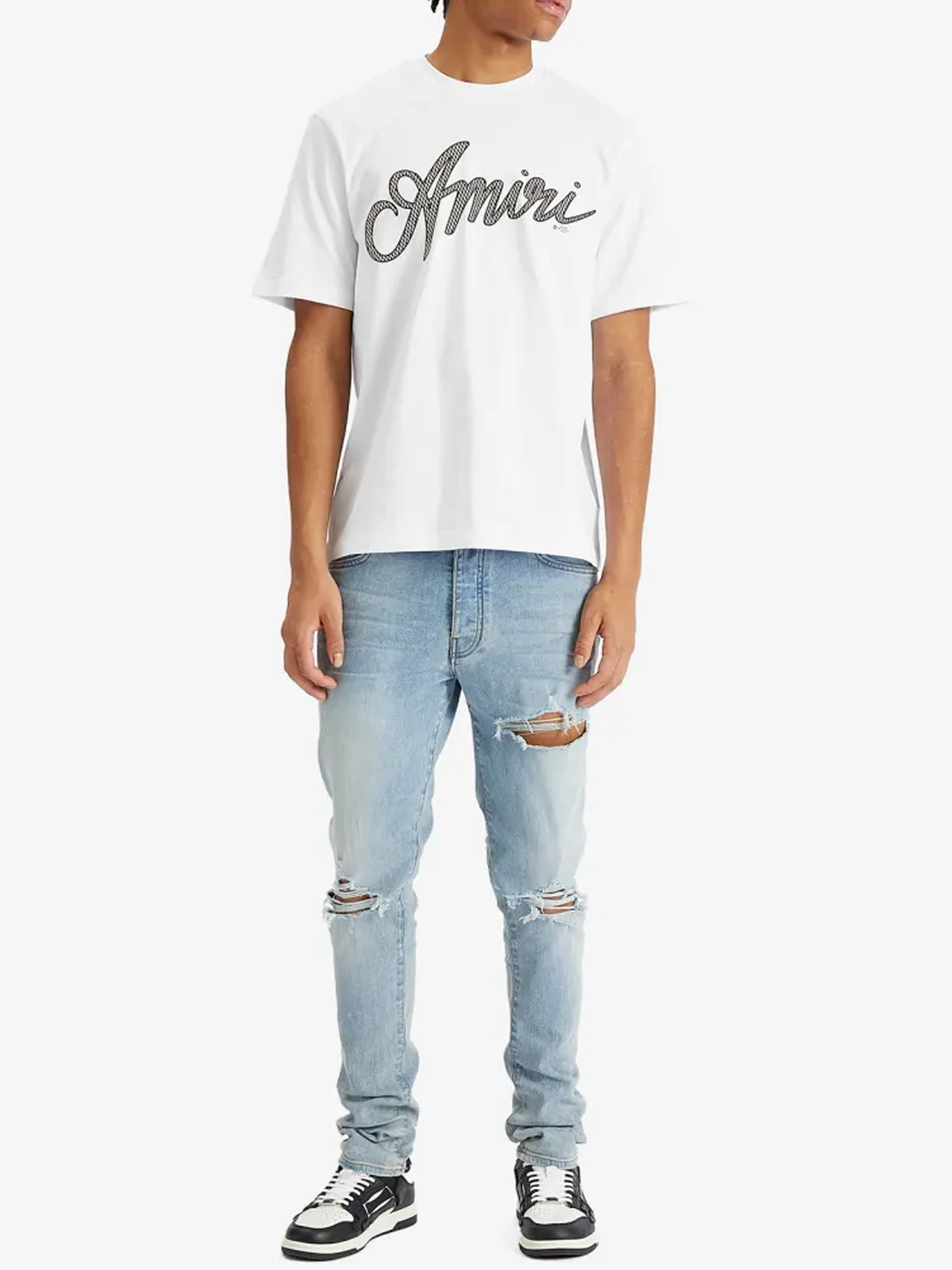 Amiri Script Logo T-shirt in het wit