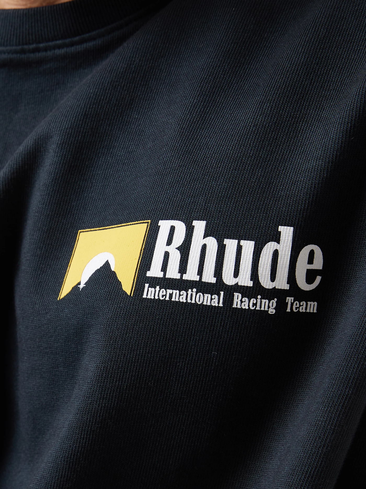 Rhude International Racing Logo T-Shirt in Black