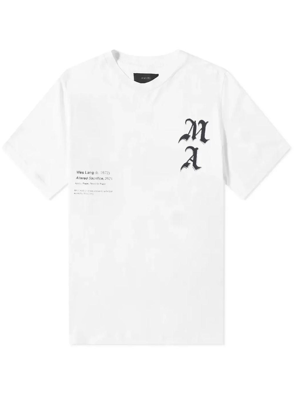 Amiri Wes Lang geruit T-shirt in het wit