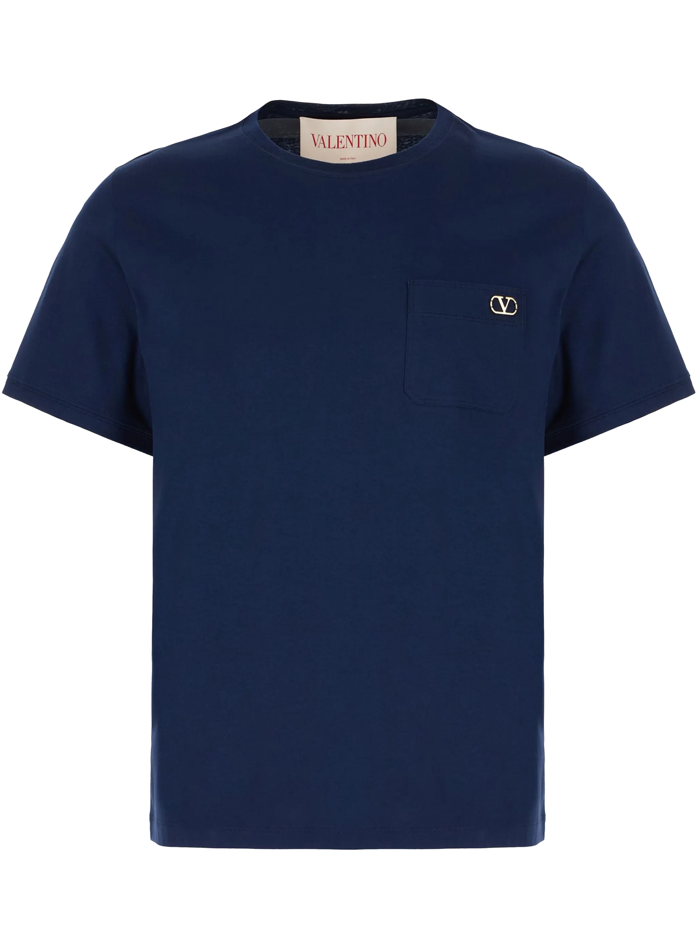 Valentino Plaque Logo T-shirt in Blauw