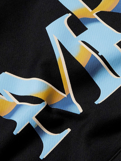 Amiri Staggered Chrome Logo Hoodie in Zwart