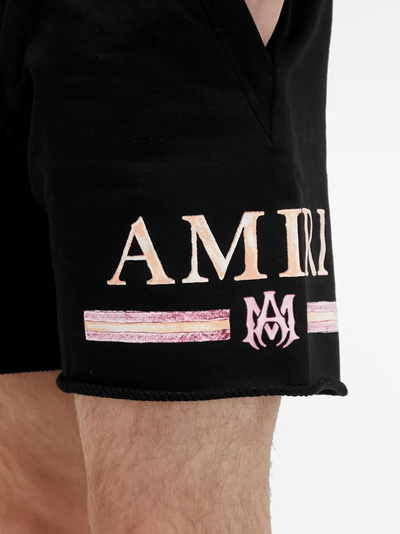 Amiri MA Watercolour Bar Shorts in Zwart