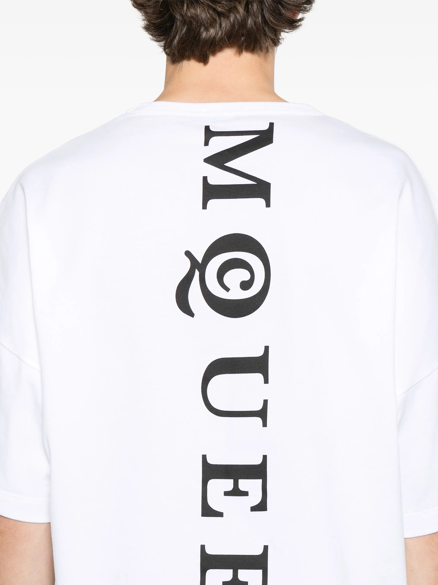 Alexander McQueen verticaal ruglogo oversized T-shirt in wit