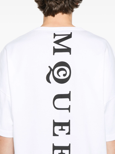 Alexander McQueen verticaal ruglogo oversized T-shirt in wit