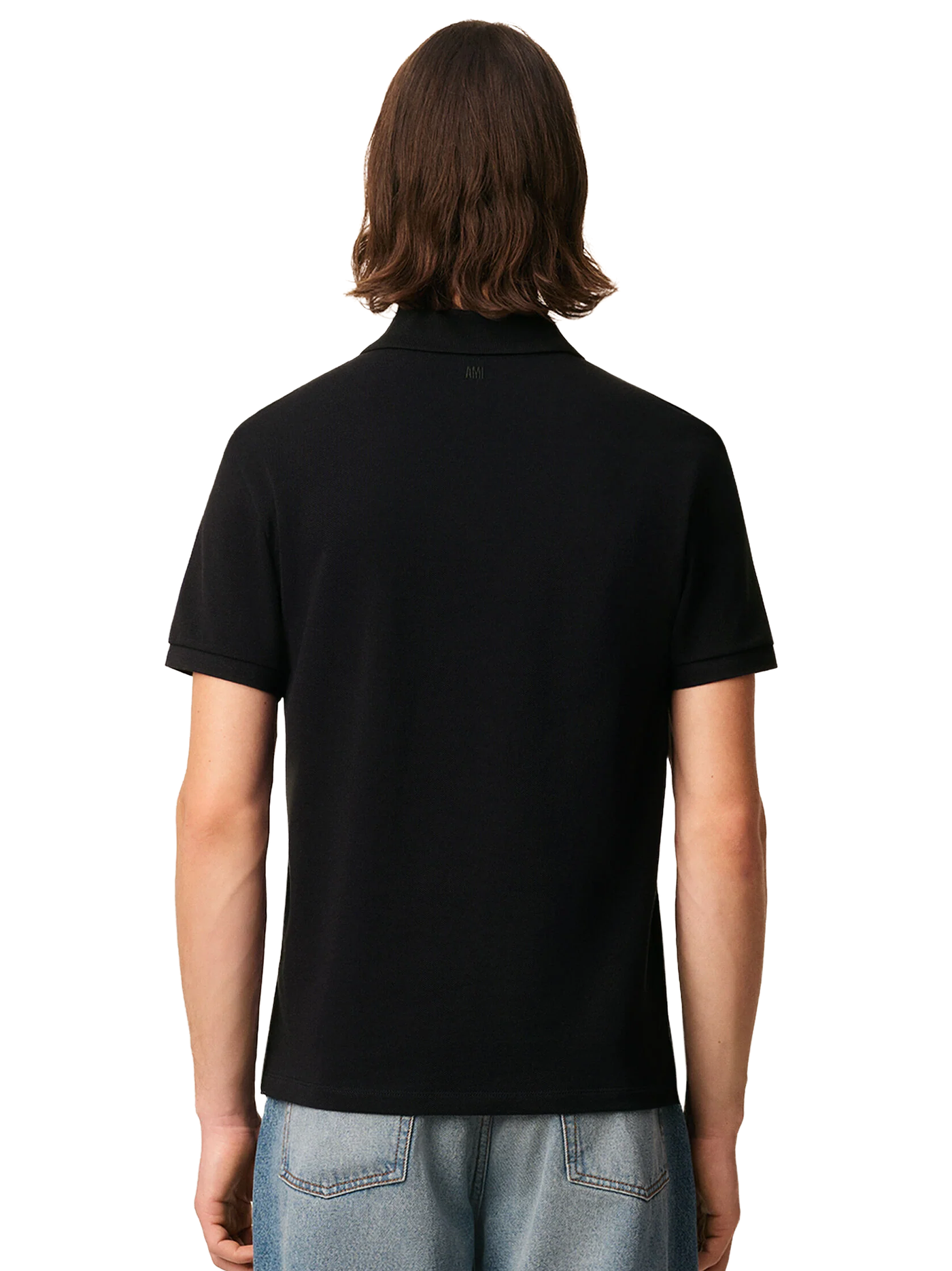 AMI Paris 'Ami de Coeur' poloshirt in zwart