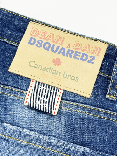 Dsquared2 Stitching Detail Cool Guy Jeans in Blue