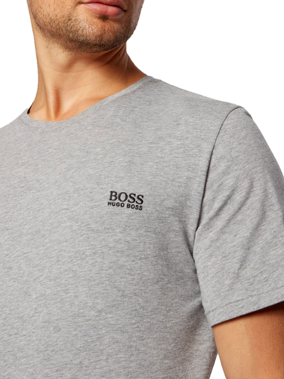 Hugo Boss Boss-logo geborduurd T-shirt in grijs