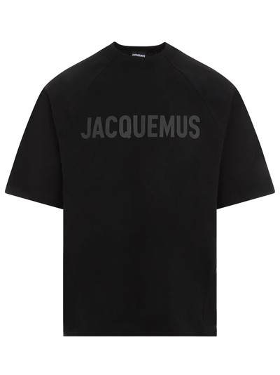 Jacquemus Le Typo Logo bedrukt T-shirt in zwart