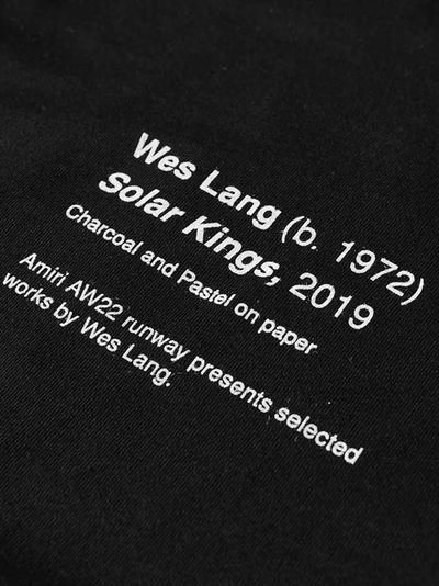 Amiri Wes Lang Solar Kings T-shirt met lange mouwen in zwart
