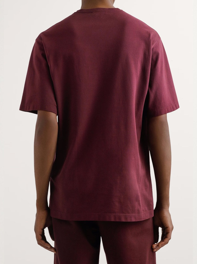 Dolce &amp; Gabbana Plaque Logo T-shirt in bordeauxrood