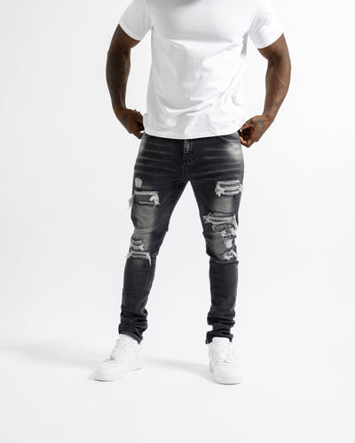 Magiri Nanterre gescheurde jeans met scheuren in grijs