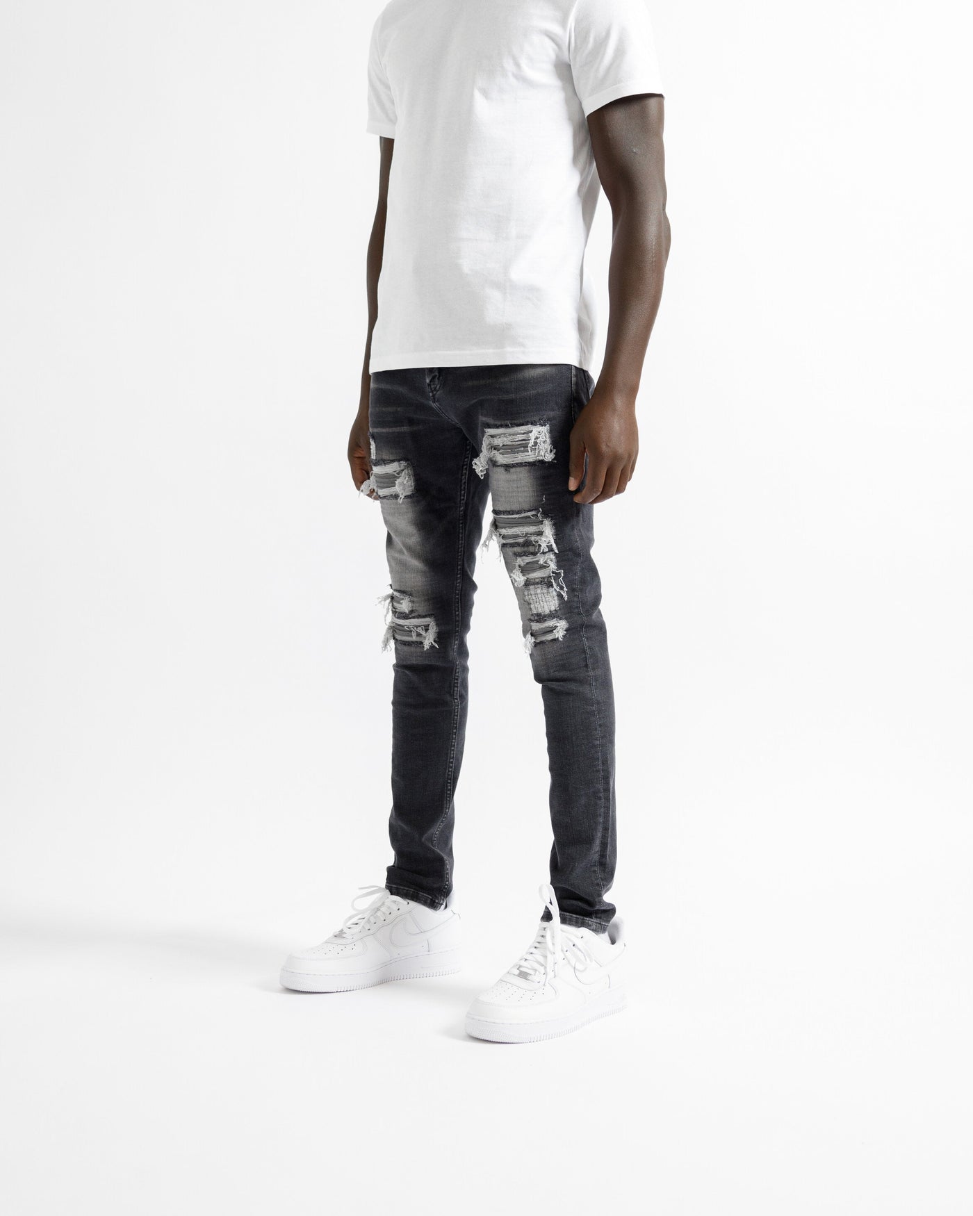 Magiri Nanterre gescheurde jeans met scheuren in grijs